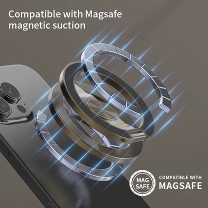 Foldable MagSafe iPhone Holder - 360° Rotating Magnetic Stand & Finger Grip for iPhone 17/16/15/14/13
