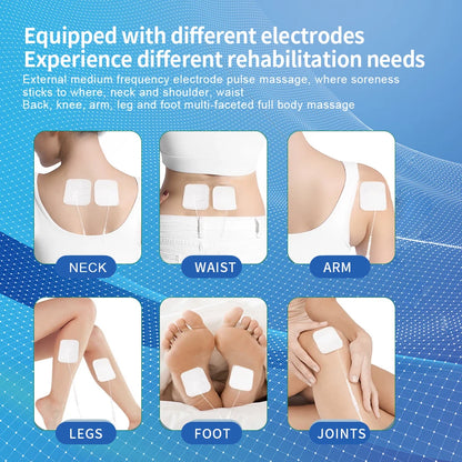 EMS Electric Muscle Stimulator — TENS Pulse Massager for Physiotherapy, Pain Relief, and Muscle Relaxation, Rechargeable Health Device