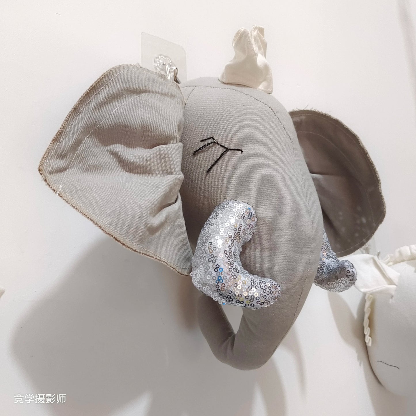 Handmade 3D Felt Animal Heads — Elephant & Swan Wall Hanging Decor for Nursery & Kids’ Bedroom