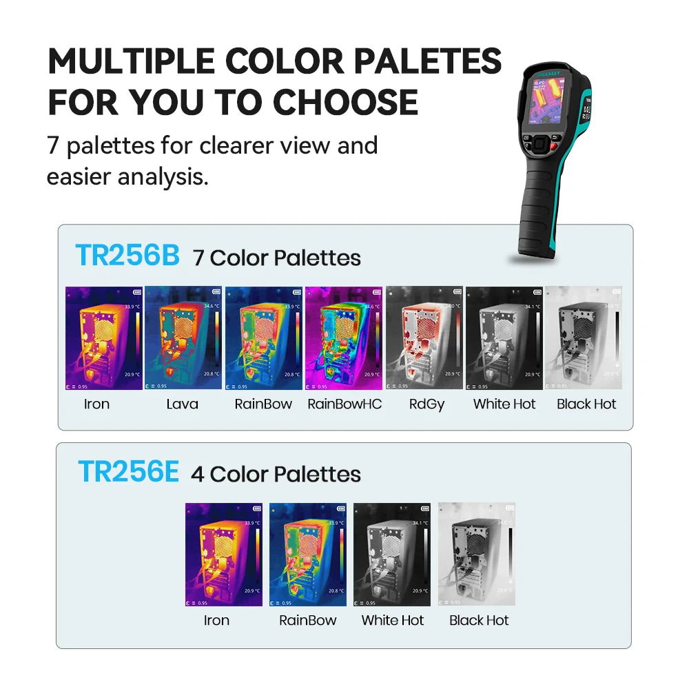 EMILESEEY TR256E/B Thermal Imager Camera 256x192 - Infrared Temperature Meter for PCB and Pipeline Repair Detection