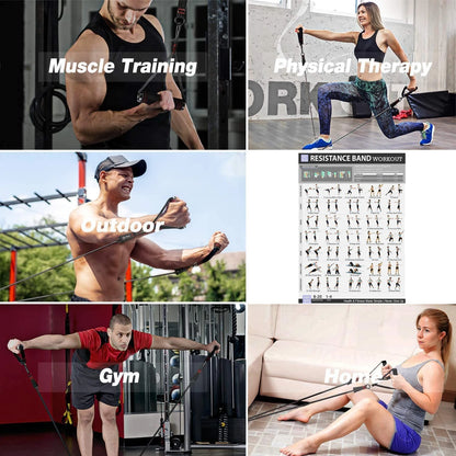 300lb Booty Resistance Band Set – Elastic Workout Harness for Home, Gym, Training & Dumbbell Exercises