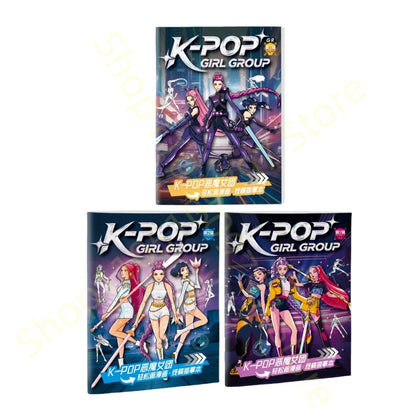 2025 KPop Demon Hunter Coloring Book – Line Drawing Picture Book, Painting Activity for Kids, Birthday Gift