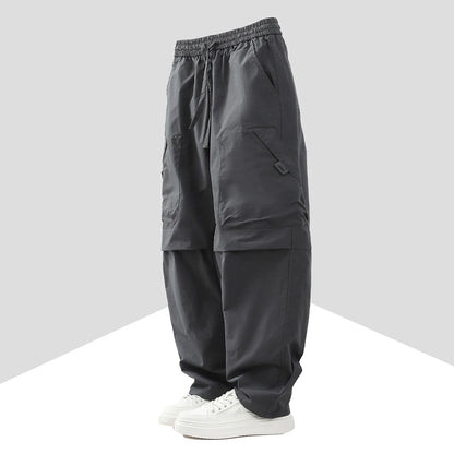 Men’s Harajuku Casual Pants - Loose Fit Elastic Waist Outdoor Walking & Hiking Trousers