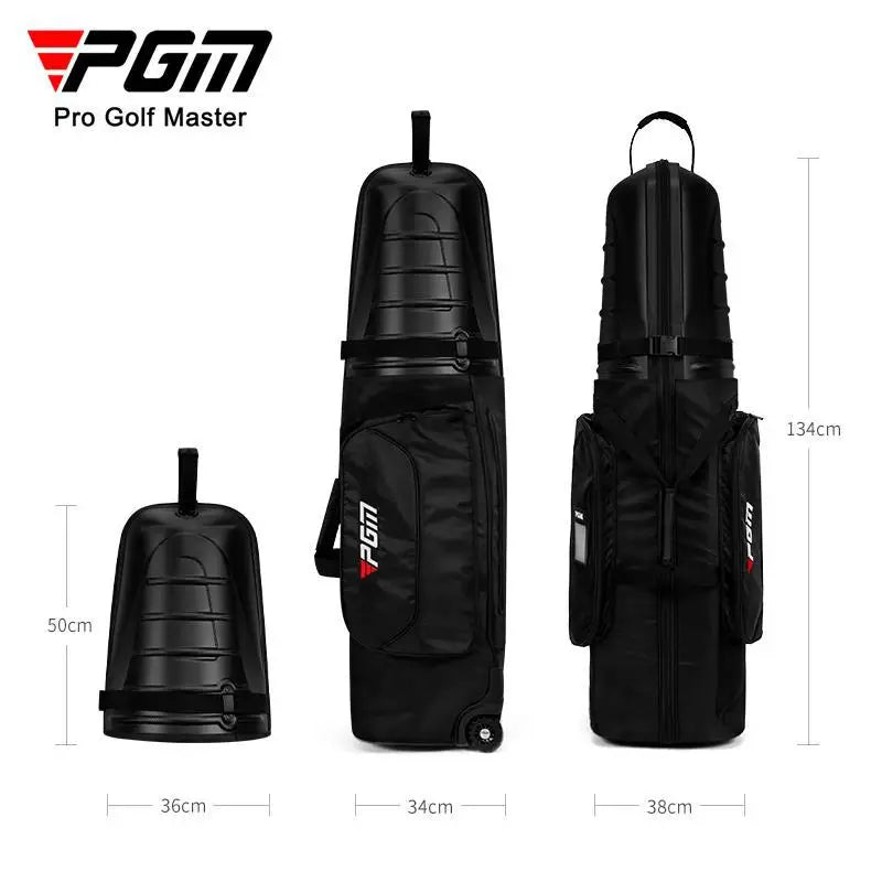 PGM Golf Aviation Bag – Hard Shell Anti-Collision Travel Bag with Roller Skating Belt, Men & Women, HKB014