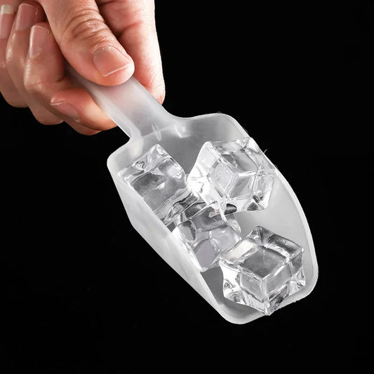 Mini Transparent Plastic Ice Scoops — Party, Bar & Kitchen Gadget for Ice, Candy, Dessert, and Dry Goods