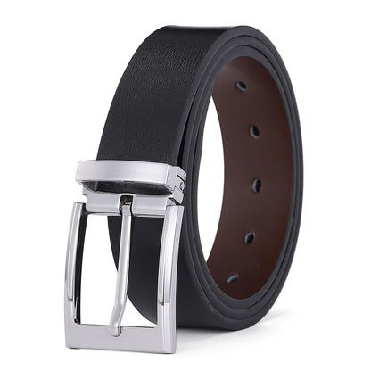Men’s Pin Buckle Cowskin Leather Belt – High-Quality Designer Waist Strap, Luxury Fashion Accessory