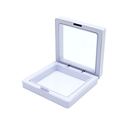 10pcs Transparent Floating Jewelry Display Boxes – Colorful 3D PE Membrane Frame Cases