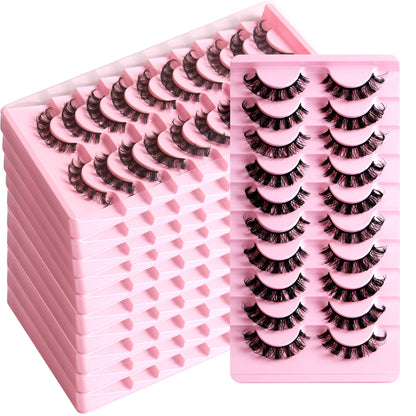 2/10 Pairs 3D Mink Strip False Eyelashes – Dramatic Fake Lash Extensions for Makeup