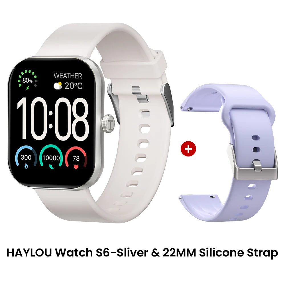 HAYLOU Watch S6 Smartwatch — 2.01" HD Display, Bluetooth Voice Calls, IP68 Waterproof Fitness Tracker