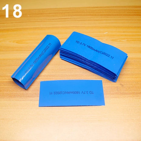 100pcs 18650 Lithium Battery Heat Shrink Wrap PVC Sleeves – Insulation Packaging Film for Battery Protection