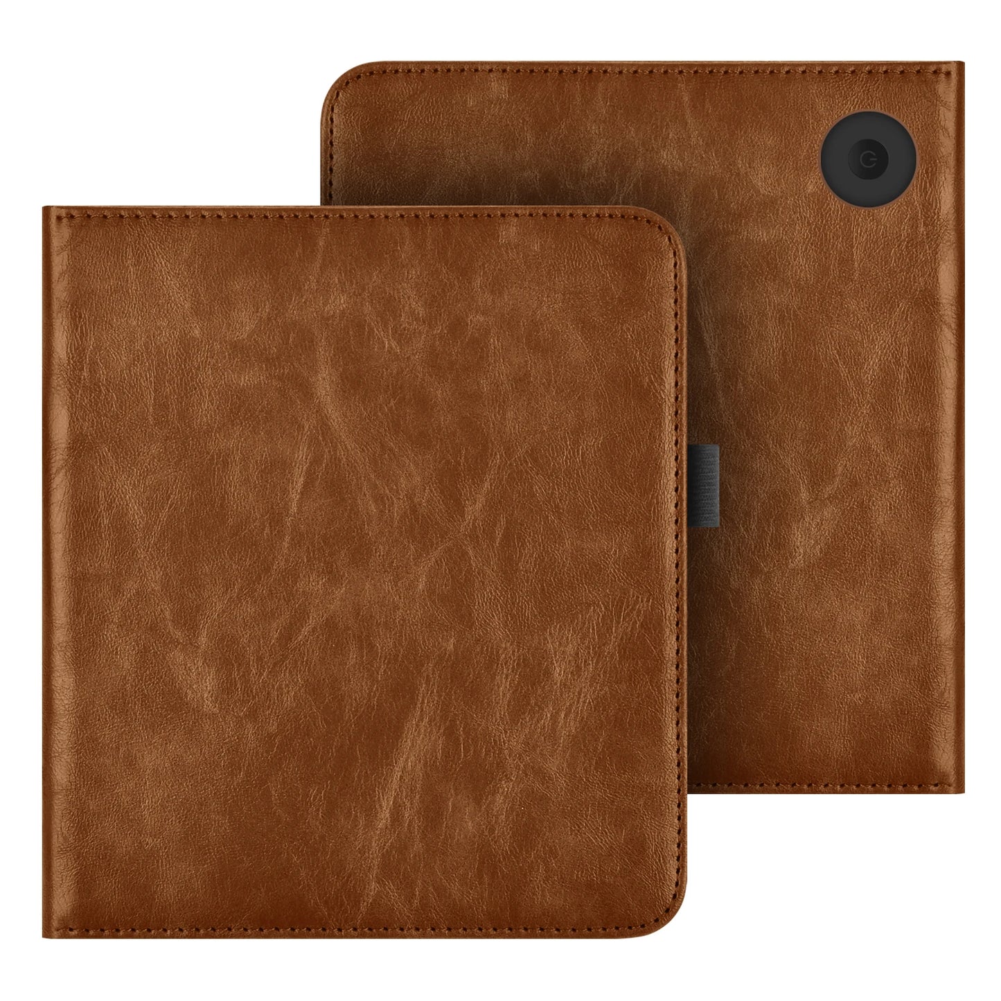 KOBO Libra 7" Leather Case – Hand Strap, Stand & Card Slot Cover for Libra Colour, Libra 2, Libra H2O (N428/N418/N873)