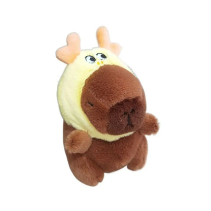 Plush Cocoa Cat Snapper Keychain – Cute Soft Doll Pendant, Exquisite Schoolbag Charm Accessory
