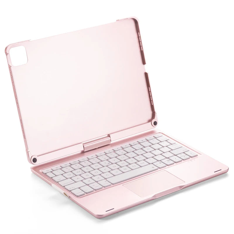 Bluetooth Magic Keyboard Case for iPad — Multi-Language (Arabic, Spanish, French, German) for iPad Pro 11 (2018–2022), Air 4/5, 10.9-inch
