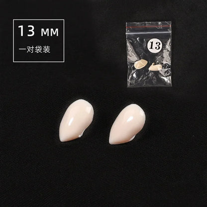 5 Pairs Halloween Vampire Fangs – Resin False Teeth Costume Props with Solid Glue for Cosplay, Party & DIY Decoration
