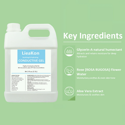 2.5L Gel Conductor – Clear Contact Gel for Radiofrequency & Cavitation Ultrasound Beauty, Face & Body Skin Care