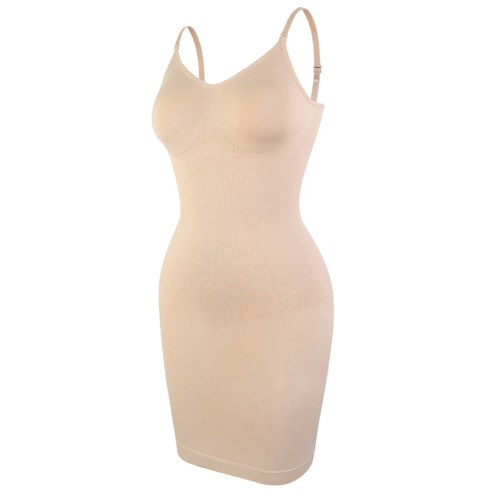 Women’s Suspender Dress Shapewear – Slim Fit Tummy Control Full Slip, Breathable Body Shaper (S–3XL Plus Size)