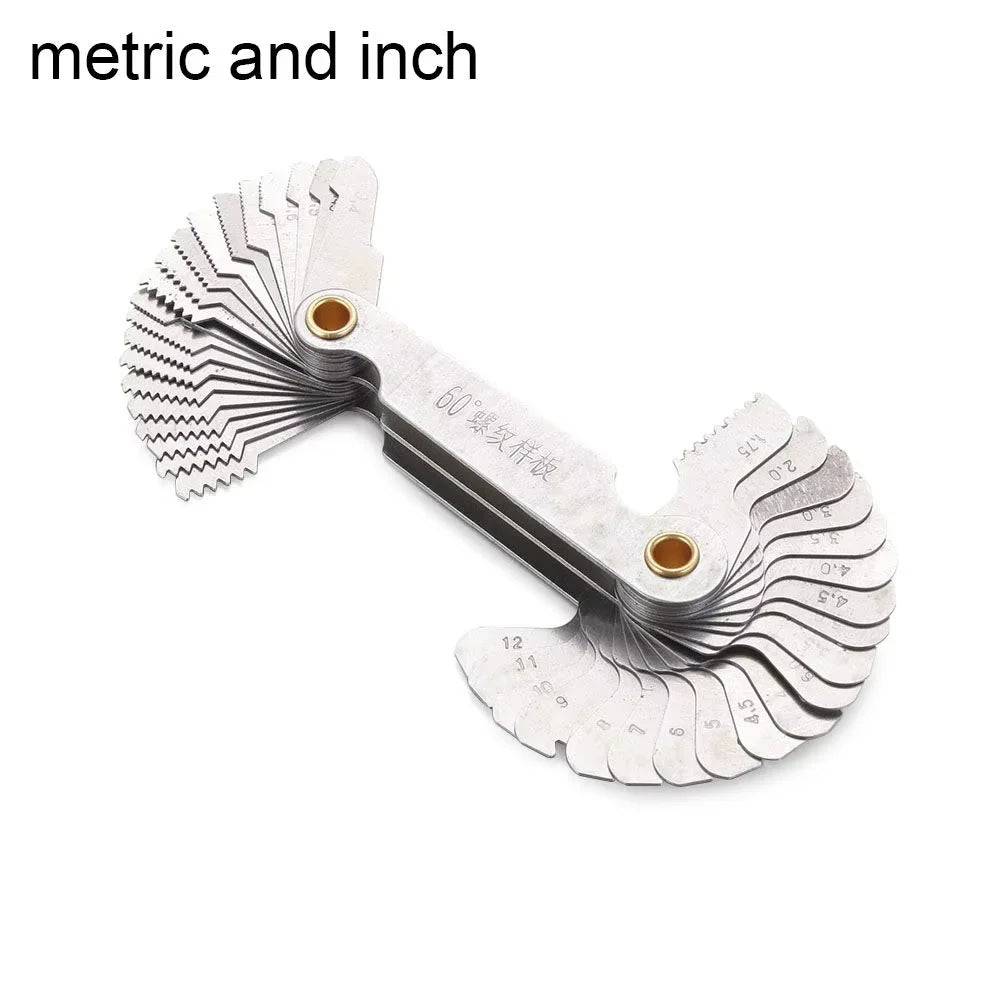 Metric & Inch Thread Plug Gauge - 55/60 Degree Carbon Steel Screw Pitch Measurement Tool for Lathe Work