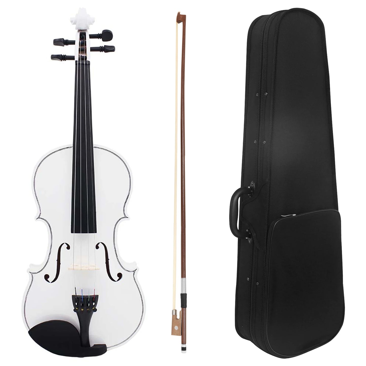 IRIN V-10 Acoustic Violin - Solid Wood Beginner Fiddle with Case, Bow & Accessories for Student Musicians