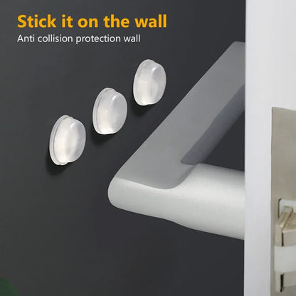 100Pcs Self-Adhesive Door Stoppers – Rubber Damper Buffers, Silicone Furniture Pads, Cabinet Cushions & Protective Pads