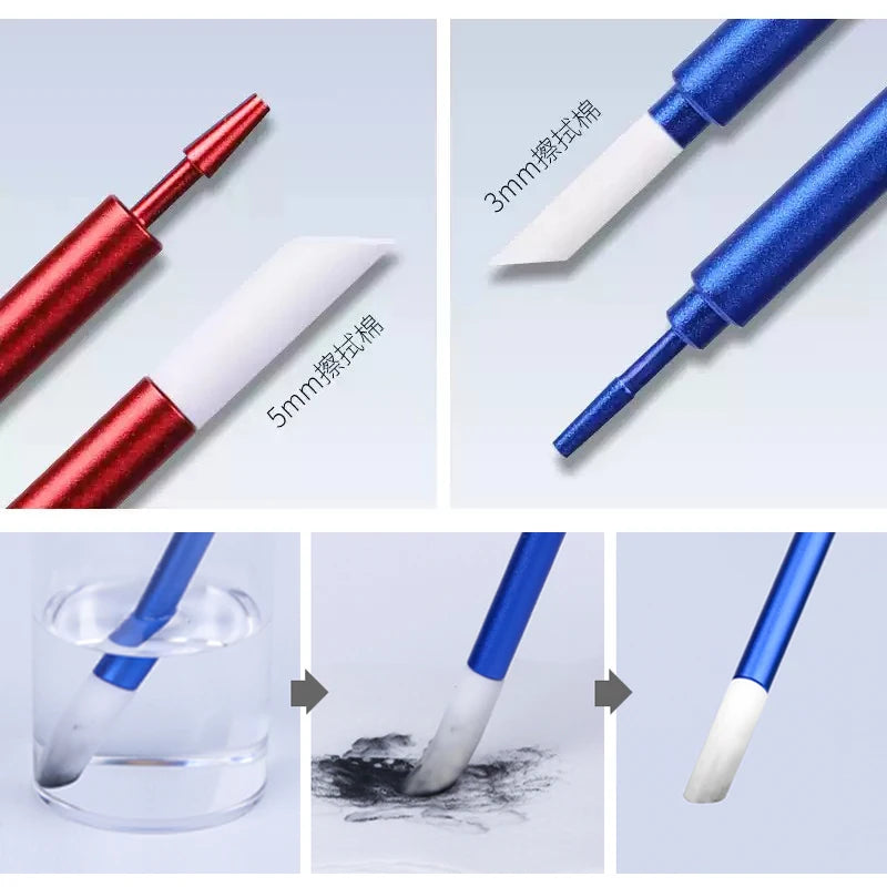 RAY Studio Metal Cleaning Stick with Polyester Cotton Tips – Seepage Wiping Swab for Model Hobby & Panel Liner Cleaning