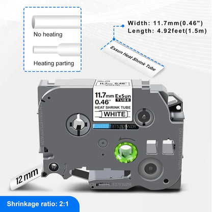 Compatible Brother Heat Shrink Tube Label Tape HSe Series – HSe231/HSe221/HSe211/HSe631/HSe621 for Brother Label Printers