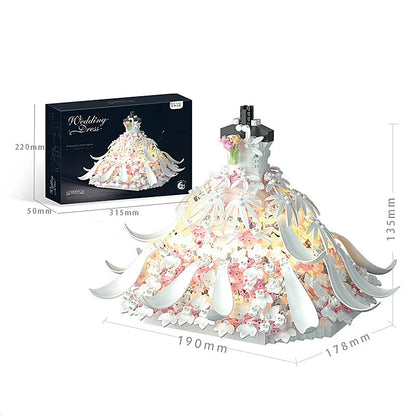 Romantic Princess Black & White Wedding Building Blocks Set – Assembled Decorative Model Toy for Girls, Valentine’s & New Year Gift