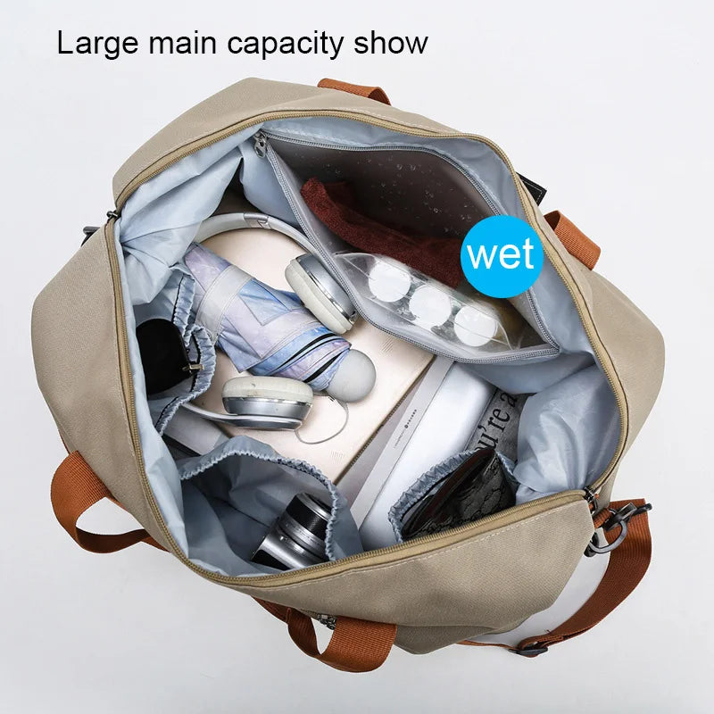 Travel Gym Bag – Short-Distance Luggage & Portable Fitness Duffel, Shoulder, Crossbody, and Weekender Carry-On Bag