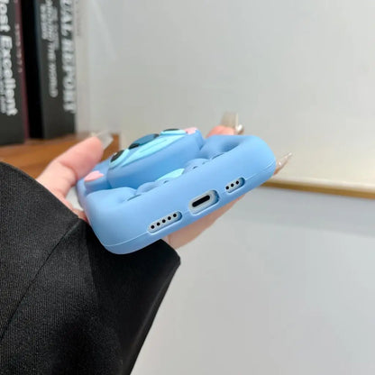 3D Kitty Face Phone Case — Soft Silicone Cartoon Grip Tok Holder for iPhone 11-16 Pro Max