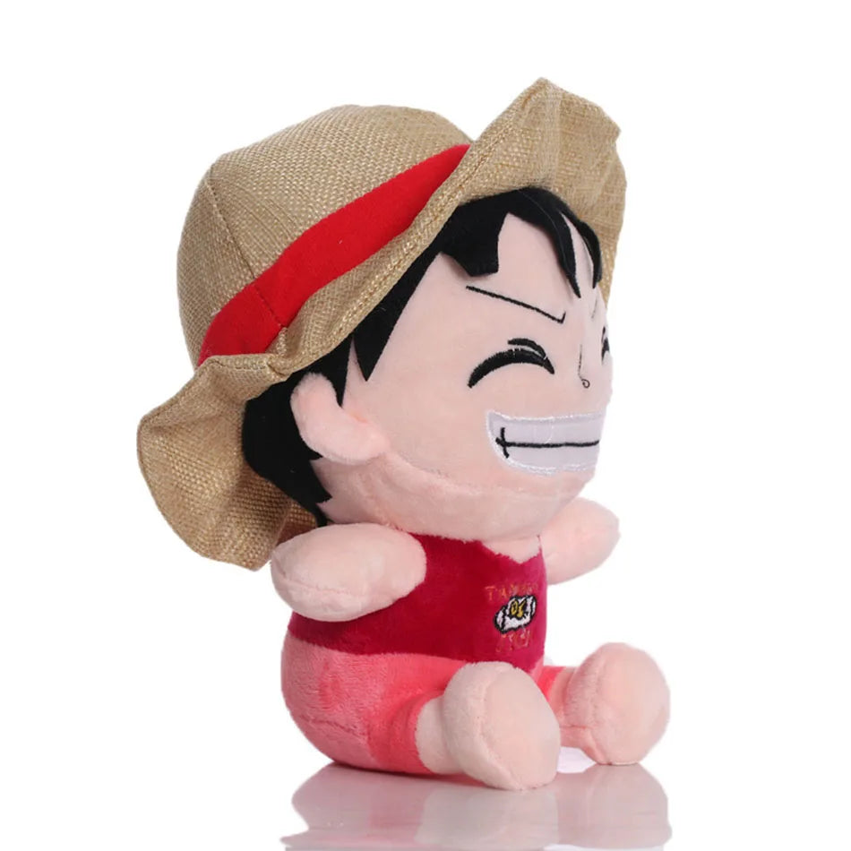 Japanese Anime One Piece Plush Toys — 25cm Luffy, Chopper, Ace & Roronoa Zoro Stuffed Dolls, Cute Cartoon Figure Kids Christmas Gift