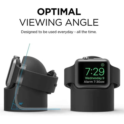 Apple Watch Silicone Charging Dock Stand - Desktop Holder for Apple Watch Ultra, Series 2–9 and SE Models