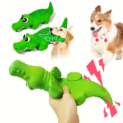 Durable Latex Shark Chew Toy - Squeaky Ball for Aggressive Chewers, Teeth Cleaning & Puppy Weaning