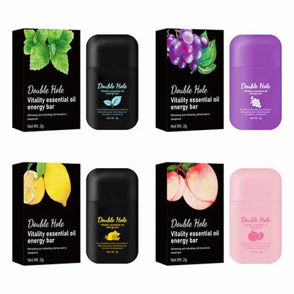 Anti-Snoring Nasal Inhaler — Two-Nostril Aromatherapy Stick with Energy Oil for Sleepiness Relief