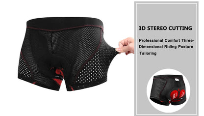 X-TIGER Men’s Cycling Underwear Shorts – 5D Gel Pad, Breathable Non-Slip Bike Shorts for MTB & Road Cycling