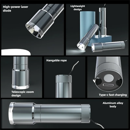Mini Steel Cannon Flashlight - Super Bright Portable Outdoor & Emergency Light