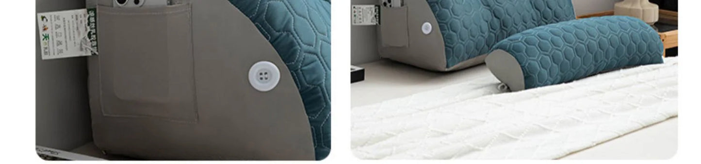 Soft Lumbar Bedside Cushion – Wedge Pillow for Back Support, TV Lounger & Reading, Decorative Bed Pillow