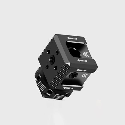 Cold Shoe Mount Adapter - 1/4" Thread Monitor, Microphone & Fill Light Bracket for DSLR Cameras & Camcorders