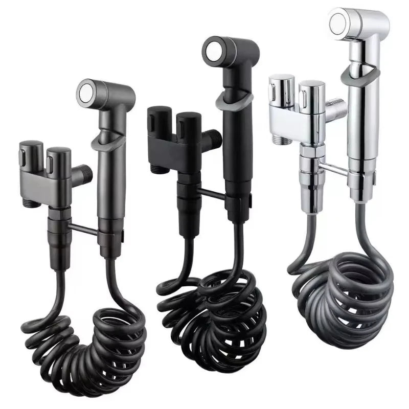 Toilet Cleaning Bidet Sprayer Set - Portable Cold Water Handheld Bathroom Wash for Toilet & Anal Douche Accessories