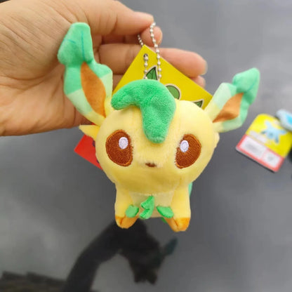 Pokemon Eevee Family Keychains – Plush Toy Pendants of Glaceon, Vaporeon, Sylveon, Espeon & Flareon, Cute Anime Stuffed Dolls, Perfect Birthday Gift