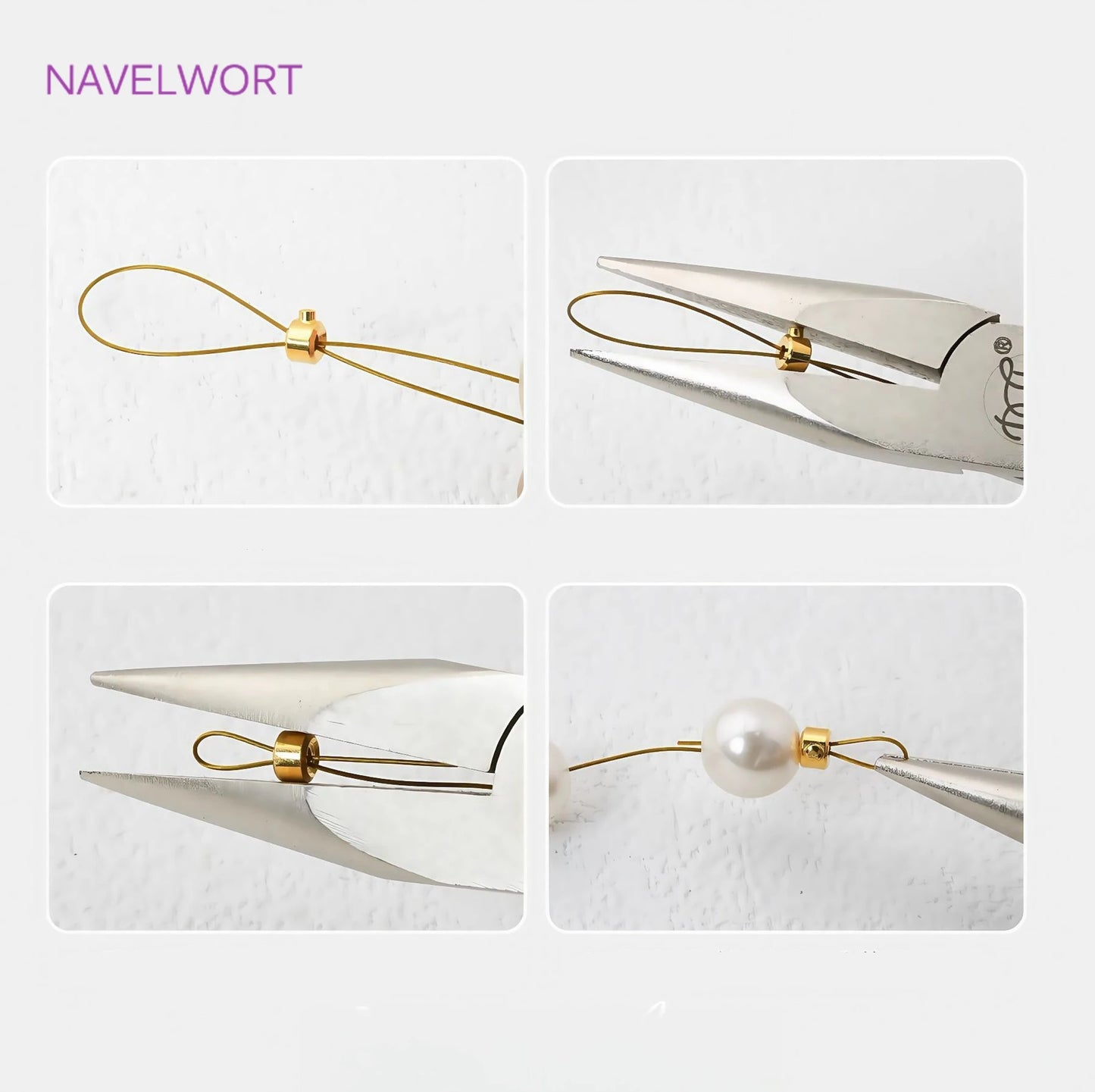18K Gold Plated Round Crimp Beads — Brass Jewelry Making Supplies for DIY Bracelets & Accessories