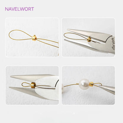 18K Gold Plated Round Crimp Beads — Brass Jewelry Making Supplies for DIY Bracelets & Accessories