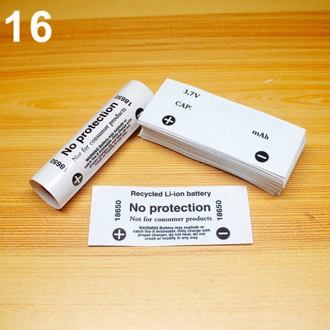 100pcs 18650 Lithium Battery Heat Shrink Wrap PVC Sleeves – Insulation Packaging Film for Battery Protection