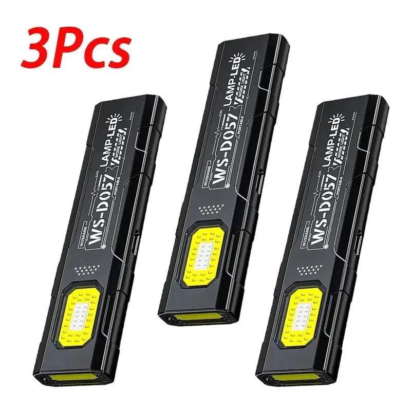 Tactical Mini LED Flashlight - Rechargeable EDC Work Light for Outdoor Camping Hiking and Molle Gear