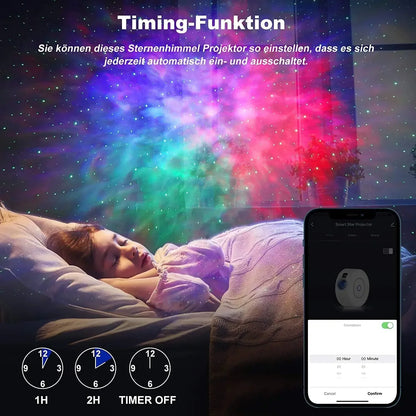 Tuya WiFi Smart Aurora Galaxy Starry Sky Projector – APP & Voice Control LED Night Light, Intelligent Space Atmosphere Lamp Home Decor Gift
