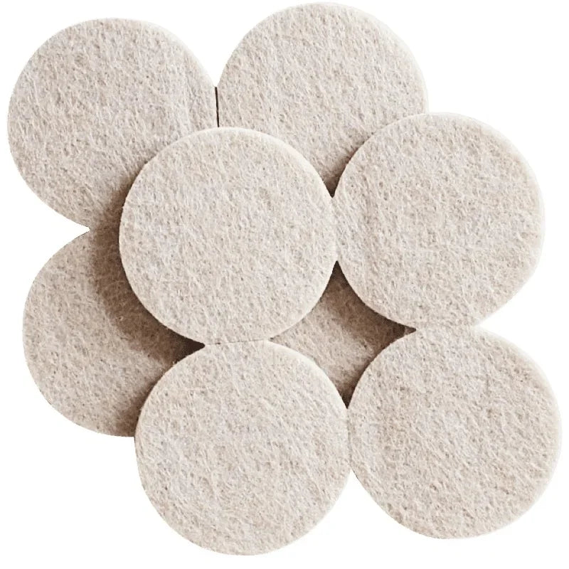 20mm Felt Chair Leg Pads – 5mm Thick Floor Scratch Protector Mat, Mute Non-Slip Self-Adhesive Furniture Accessories