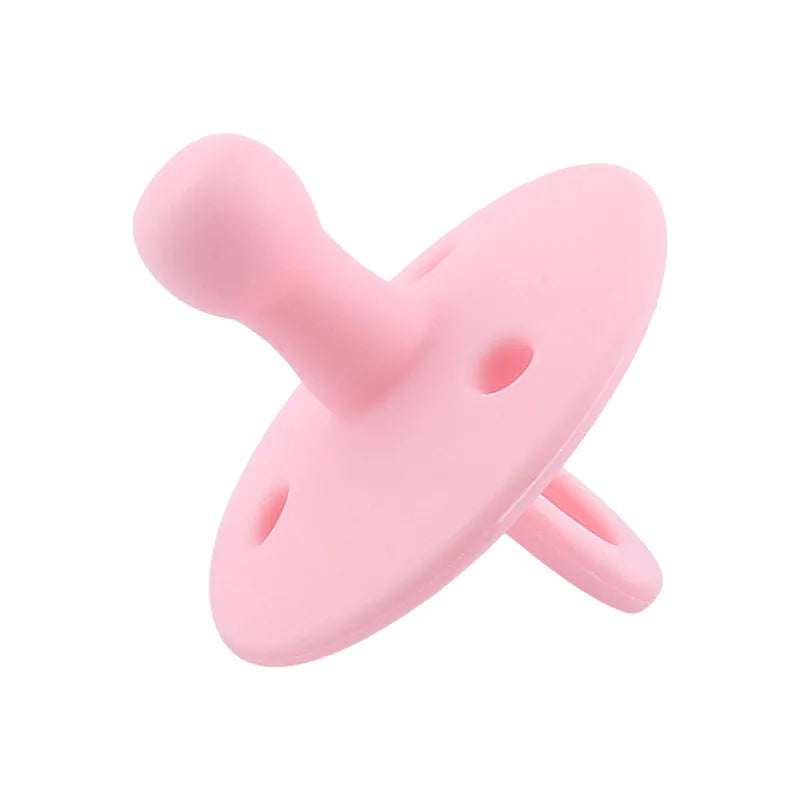 Baby Silicone Pacifier – Soft BPA-Free Soother Nipple for Newborns with Teether Toy & Nursing Pacifier Chain Pendant