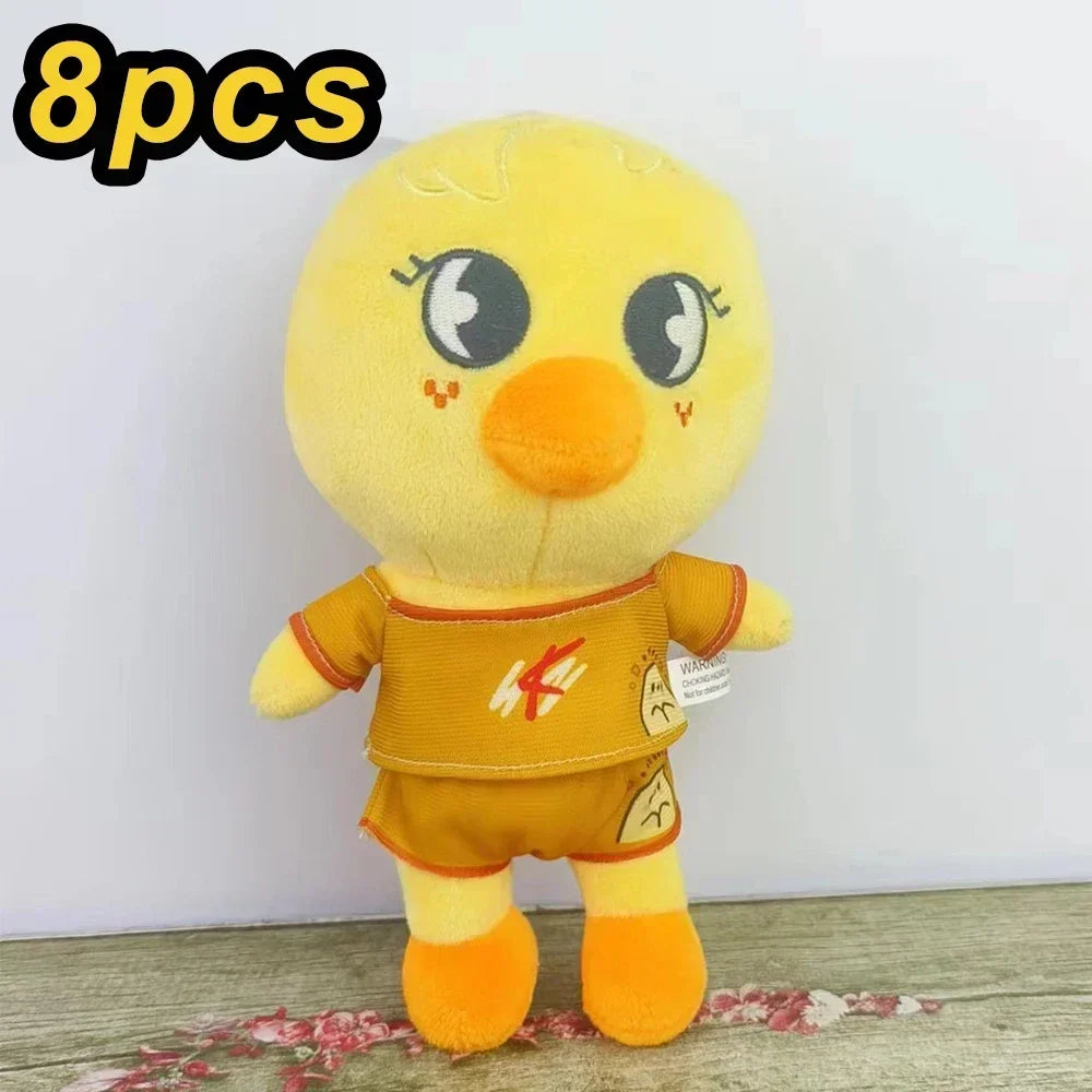 20cm Kawaii Skzoo Plush Toy Set – 8pcs Cartoon Stuffed Animals for Kids, Room Decor & Gifts