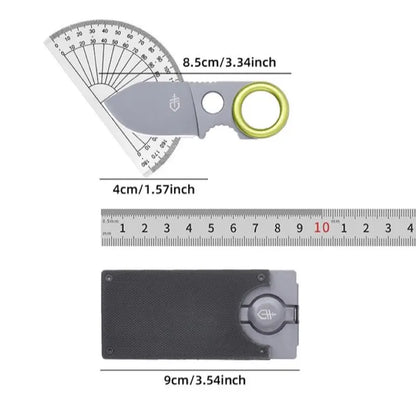 Portable Mini EDC Pocket Knife – Fixed Blade Multi-Tool for Camping, Keychain Use, Fruit Cutting (No Carabiner)