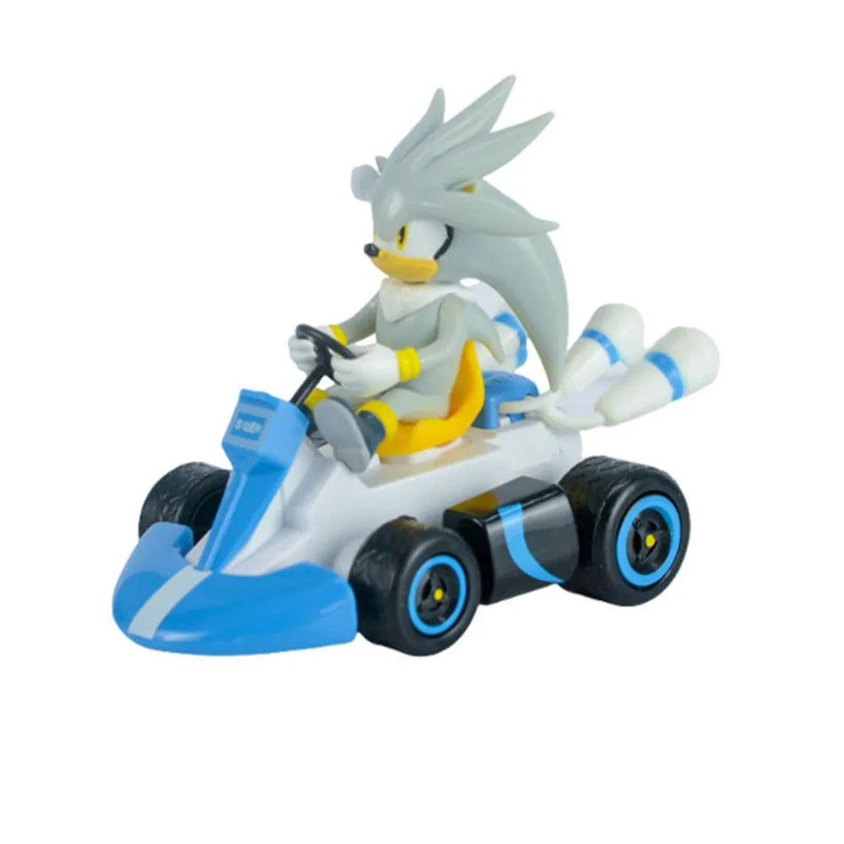Anime Sonic the Hedgehog Pull Back Car Toy — Cartoon Figure Model, Kids Gift, Party & Home Decoration