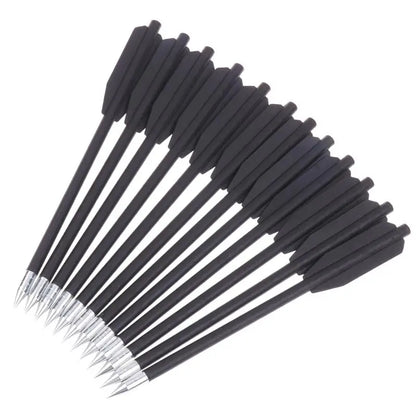 12PCS Black Dart Set - Rubber Band Slingshot Short Arrows Accessories for Outdoor Target Practice & Play