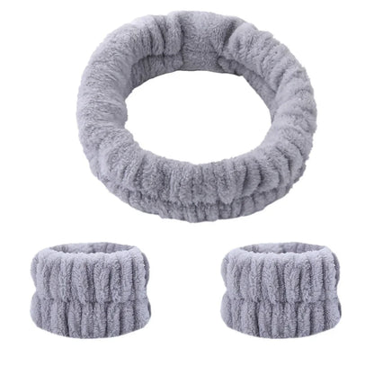 Microfiber Wrist Washband – Absorbent Wrist Sweatband Scrunchies for Women, Face Wash Towel Band, Headband Accessory